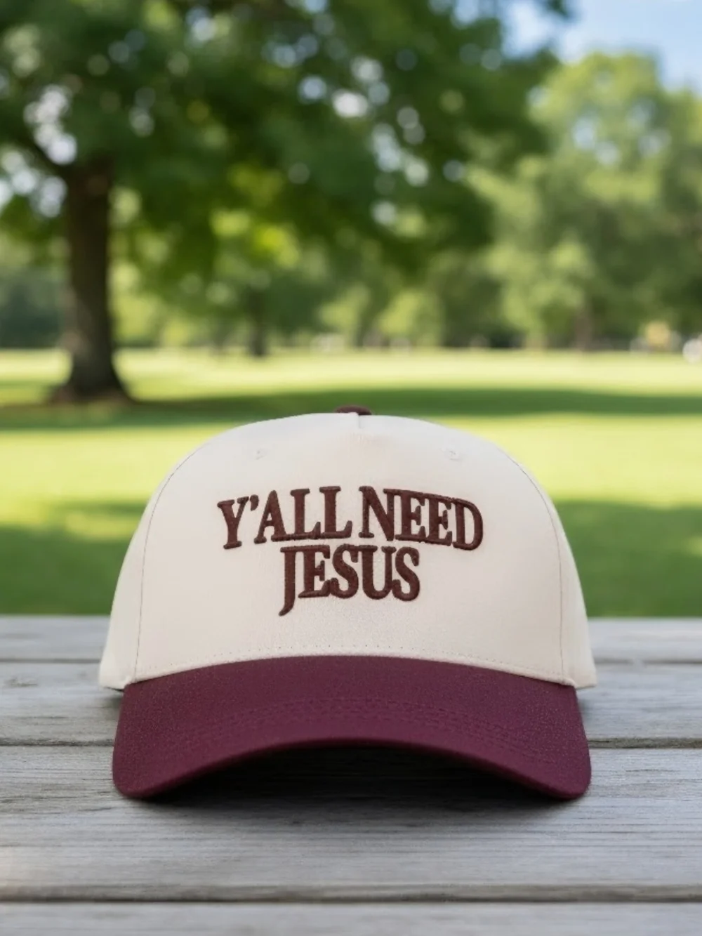 New! Y'ALL NEED JESUS Raisin Baseball Cap Hat
